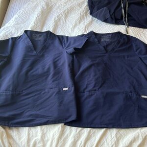 Figs navy blue scrub tops